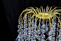 Lampe de table en acrylique avec base en métal doré tendance, décoration d'intérieur