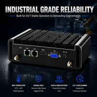 Mini PC Industrial Integrado sin Ventilador con Intel Core de 4ª y 5ª Generación, HD-MI, VGA, Doble COM, Gigabit LAN, Ranura SIM, OEM