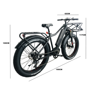 Vélo de montagne géant à suspension électrique, 26 "CE, 52V, 1000W, 17AH, 4.0 Big Fat Snow, entraînement arrière, portée de 50 km/h, 60km pour adulte - Product Image 3