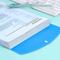 Carpeta Oficial A4 Transparente Impermeable de PP para Documentos, Fabricada en China, Modelo de Carpeta para Documentos de Hojas Sueltas