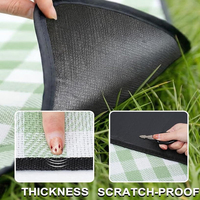 Couverture de pique-nique multifonctionnelle imperméable en tissu Oxford de qualité supérieure, personnalisable, en polaire, pour la plage, le camping, résistante aux intempéries