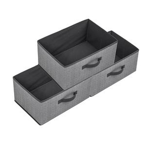 Clothing Organizer Storage Box Rectangle Foldable Stackable With Handle For Clothes Home Furnishing Desktop Toy Storage - Product Image 2