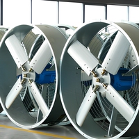Ventilateur axial résistant aux hautes températures à entraînement direct pour système d'alimentation en air de combustion de four à fusion de verre