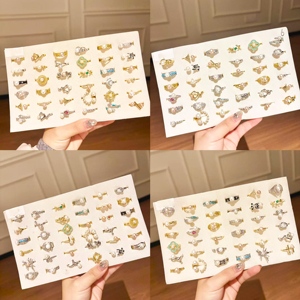 En Çok Satan Doğal Tatlı Su İncisi Yüzüğü, Sade Tasarımlı Mücevher Açık Ayarlanabilir Vintage İşaret Parmağı Yüzüğü Popüler Zarif Yüzük - Product Image 2