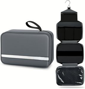 Grande trousse de toilette de voyage suspendue, organiseur d'hygiène avec 4 compartiments - Product Image 4