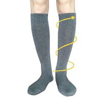 Chaussettes de compression de sport pour la course à pied, couleur unie gris foncé, anti-ampoules, personnalisées pour les jeunes