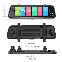 Caméra Embarquée pour Voiture 10 Pouces à Double Objectif, Rétroviseur ADAS, 4G Wifi GPS Android