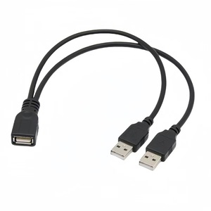 <b>Usb</b> 2.0 1 <b>To</b> 2 Extension <b>Cable</b> Male <b>To</b> 2 Female Data Charging <b>Cable</b> Copper Wire 3a Fast Charging For Pc And Devices - Product Image 2