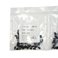 216-224 Connecteur de Câblage Industriel à Sertir Isolé Standard DIN Allemand Original en Stock, Terminal à Gaine Isolée Noir 216-224