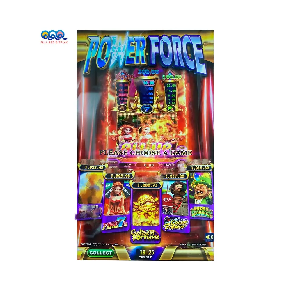 USA Popular IGS Power force 5 en 1 Jeux vidéo verticaux pour machine automatique à pièces