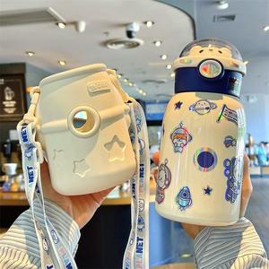 Hot Tomatodos Filles 17oz Double Paroi Vide De Agua Tasse En Acier Inoxydable Isolé École Enfants Thermos Bouteille D'eau Avec <span class=keywords><strong>Paille</strong></span> - Product Image 5