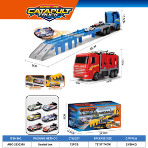 Lucky Toys Veicolo di Trasporto a Doppia Espulsione, Auto a Propulsione Inerziale per Bambini 3-6 Anni, Camion da Traino Trasformabile - Product Image 4