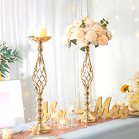 Support de centre de table en métal pour vase, support pour arrangement floral, pour réception de mariage, table de dîner, fête