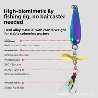 Leurre Artificiel Dur en Métal pour Pêche au Poisson, Modèle Yama Stream Road, avec Paillettes et Micro-organismes, Vert, Bouche Légèrement Relevée, Bande Blanche