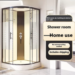 Cabine de salle de bain intérieure urbaine moderne Système de douche pluie intégré tout-en-un Cadre coulissant Salle de douche intégrée de style campagnard - Product Image 1