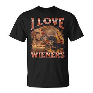 Camiseta gráfica I Love Wieners Dachshund - Product Image 1