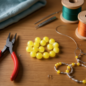 Perline Occhio di Gatto Giallo ILAN da 8mm per Creazione di Gioielli - Product Image 2