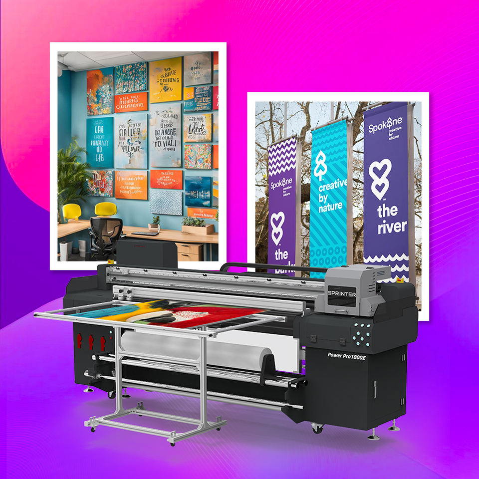 SPRINTER PP Series 1.8m UV Hybrid Printer Power Pro 1800E Print Size ...