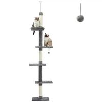 Arbre à chat moderne et écologique en bois et jute, tour de plafond, grand condo pour chats et petits animaux
