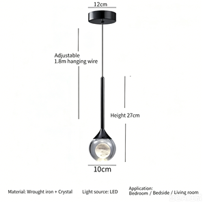 Modern Dimmable LED Pendant <b>Light</b> Gold Brass Round Glass <b>Shade</b> E14 Bulb Warm White 3500K Living Room Chandelier - Product Image 6