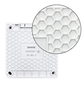 Interruptor de Luz de Pared SHARE 10A 250V 86*90mm, Color Blanco, Material de <span class=keywords><strong>PC</strong></span> de Calidad, <span class=keywords><strong>3</strong></span> Interruptores, 1 Vía, Montaje en Superficie para Uso Doméstico - Product Image 6