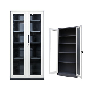 Archivador Comercial con Puerta de Vidrio, Archivador de Acero, Armario de Acero con Puerta Batiente de Vidrio - Product Image 1