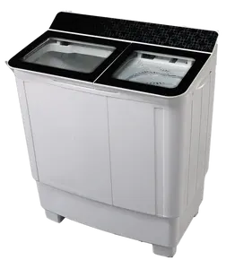 方便的电子13千克半自动双桶不锈钢滚筒洗衣机