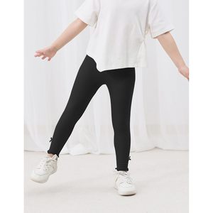 Leggings para Niñas Pequeñas BambooBud, Paquete de 2, Acanalados, Estampados, de Viscosa de Bambú, Talla 4T, Pantalones Casuales de Fácil Colocación - Product Image 3