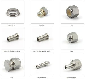 Swagelok 타입 316 스테인레스 스틸 악기 1/16 ~ 1 인치 페룰 튜브 용접 피팅 - Product Image 6