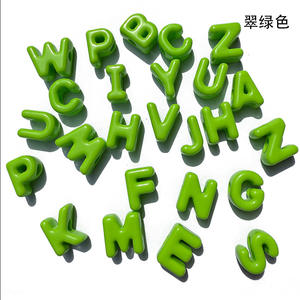 450gram tıknaz çok renkli katı yuvarlak alfabe akrilik plastik boncuk DIY telefon kayışı yapımı için - Product Image 3