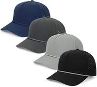 Gorra de Béisbol Deportiva de 5 Paneles, Impermeable, con Logotipo Personalizado del Fabricante, Perforada con Corte Láser