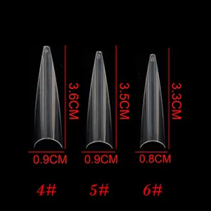 600个假指甲补充单个尺寸4 5 6细高跟鞋法国假指甲尖