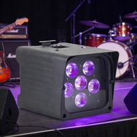 Projecteur de scène sans fil à piles pour ambiance de mariage, 6x18W RGBWA+UV, éclairage de fond DJ pour fête de mariage, projecteur LED Par