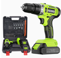 Perceuse sans fil 21V, kit 28 pièces, vitesse variable 1350 tr/min, couple 28 Nm, mandrin sans clé 3/8 po avec embouts et douilles