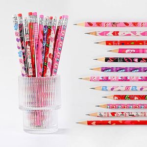 Lot de crayons HB en bois fantaisie personnalisés en gros pour l'école, les étudiants ou l'usage domestique, avec gomme incluse - Product Image 1