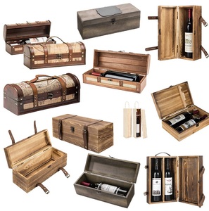 Custom different styles Personalized Wooden Packaging Gift wine Box wood and wooden wine box with accessories