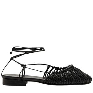 Summer Braided Strap Ankle Wrap <strong>Flats</strong> Closed Toe Roman Sandals Adjust Lace up Comfortable Soft Sole <strong>Boho</strong> Sandals - Product Image 1