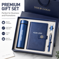 Carnet A5 en cuir PU avec logo personnalisé et boîte, carnet en cuir personnalisé avec stylo promotionnel en cadeau