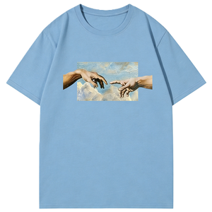 T-shirt graphique « <span class=keywords><strong>La</strong></span> <span class=keywords><strong>Création</strong></span> <span class=keywords><strong>d</strong></span>'<span class=keywords><strong>Adam</strong></span> » – Art Renaissance, Peinture Classique, Coton Oversize, Manches Courtes, Streetwear, Haut <span class=keywords><strong>D</strong></span>écontracté - Product Image 6