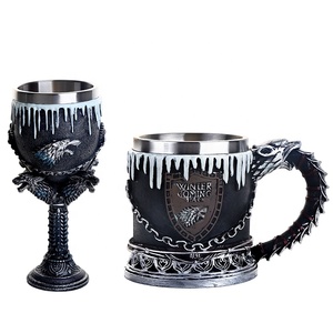 <strong>Mug</strong> Goblet Stainless Steel Resin Beer Tankard Coffee Cup Wine Glass <strong>Mugs</strong> 620ml 450ml 220ml <strong>Man</strong> Boy Gift - Product Image 3
