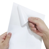 Etiquetas autoadhesivas de película de embalaje tamaño de letra A4 troqueladas pegatinas de código de barras impermeables logística de dirección de envío impermeable