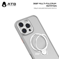 Étui de téléphone ATB à double anneau magnétique, antichoc et étanche, en TPU+PC pour 16 Pro Max