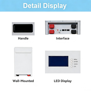 Wall-<b>Mounted</b> Hybrid Grid LiFePO4 Household Energy Storage <b>Battery</b> with IP54 Protection and 10kWh Capacity - Product Image 4