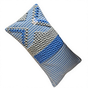 Hot Sell Beautiful Design Boho Outdoor Cotton Lumbar Pillow Cover Handwoven Decorative <b>Throw</b> Pillow Unique Boho Pillow By ITHL - Product Image 1