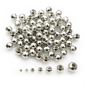 ลูกปัดโลหะทรงกลมสีทองเงิน ขนาด 2-8 มม. จำนวน 50-500 ชิ้น/ล็อต สำหรับงาน DIY เครื่องประดับ อุปกรณ์ตกแต่ง - Product Image 4