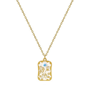 European American Style Enamel Tarot Card Pendant Necklace Stainless Steel Gold Plated DIY Jewelry Gift Occasion - Product Image 5