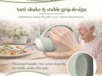 Aide à la préhension pour repas complets pour les parents âgés : transforme les couverts standard en outils faciles à tenir avec base lestée anti-tremblement