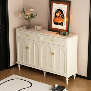 Mueble Zapatero para Entrada que Ahorra Espacio, Estilo Shabby Chic, Color Blanco Crema, Armario de Almacenamiento para Tacones, Zapatos Planos y Botas Altas - Product Image 1