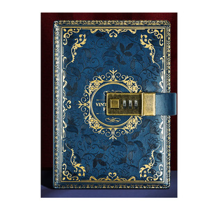Diario con bloqueo Diario Paquete de caja de regalo Vintage PU Diario de cuero con bloqueo Secretos Escritura Bloqueo Diarios Diario - Product Image 4