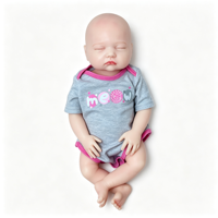 18 Zoll Vollsilikon Reborn Baby Puppe Realistische Lebensechte Neugeborenen-Puppe Weiche Massive Silikon-Begleiterpuppe Geschenk für Kinder